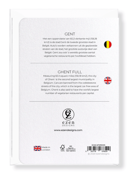 GHENT FULL: Map Full Greeting Card