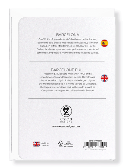 BARCELONE FULL: Map Full Greeting Card