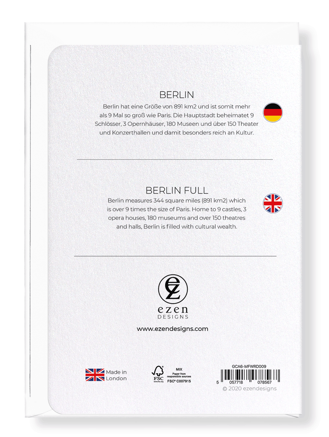 BERLIN FULL: Map Full Greeting Card