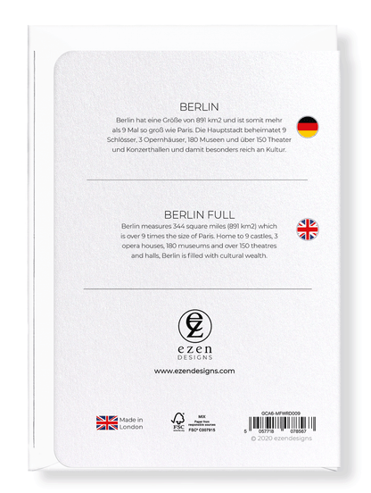 BERLIN FULL: Map Full Greeting Card