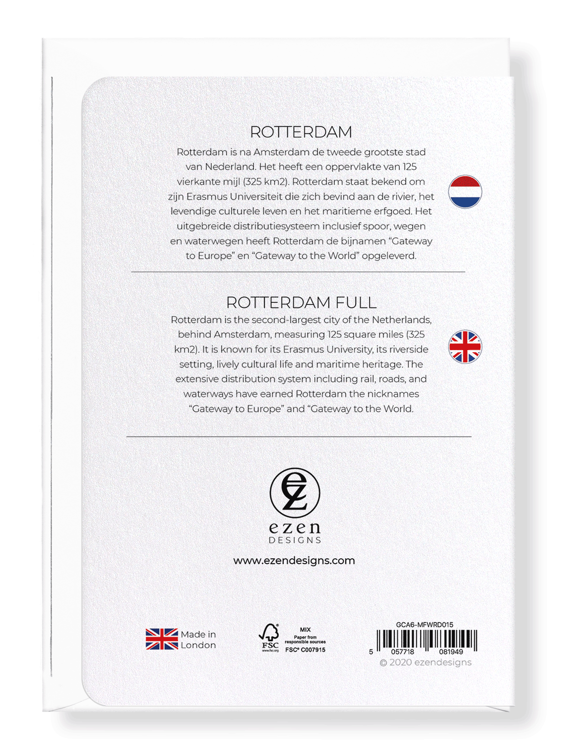 ROTTERDAM FULL: Map Full Greeting Card