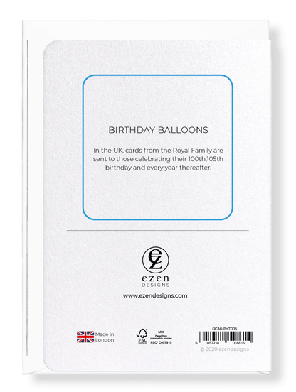 Ezen Designs - Birthday balloons - Greeting Card - Back