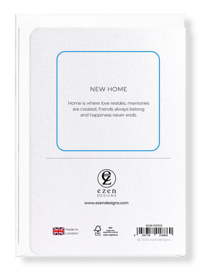 Ezen Designs - New home - Greeting Card - Back