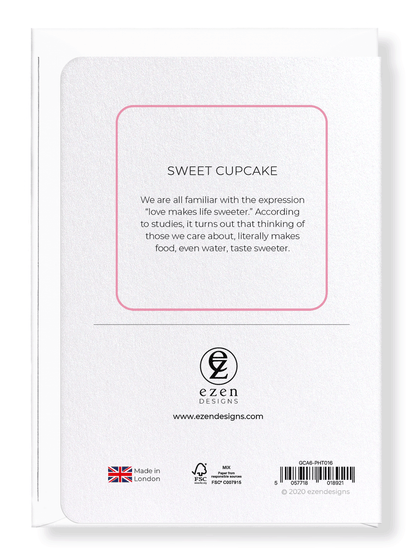 Ezen Designs - Sweet cupcake - Greeting Card - Back