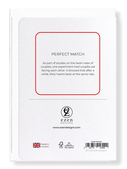 Ezen Designs - Perfect match - Greeting Card - Back
