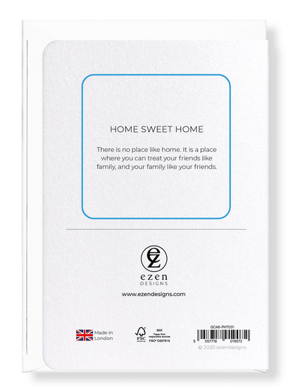 Ezen Designs - Home sweet home - Greeting Card - Back