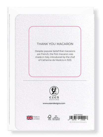 Ezen Designs - Thank you macaron - Greeting Card - Back