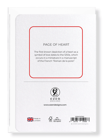 Ezen Designs - Page of heart - Greeting Card - Back