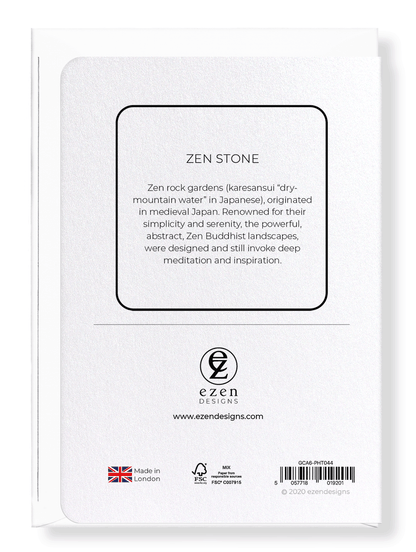 Ezen Designs - Zen stone - Greeting Card - Back