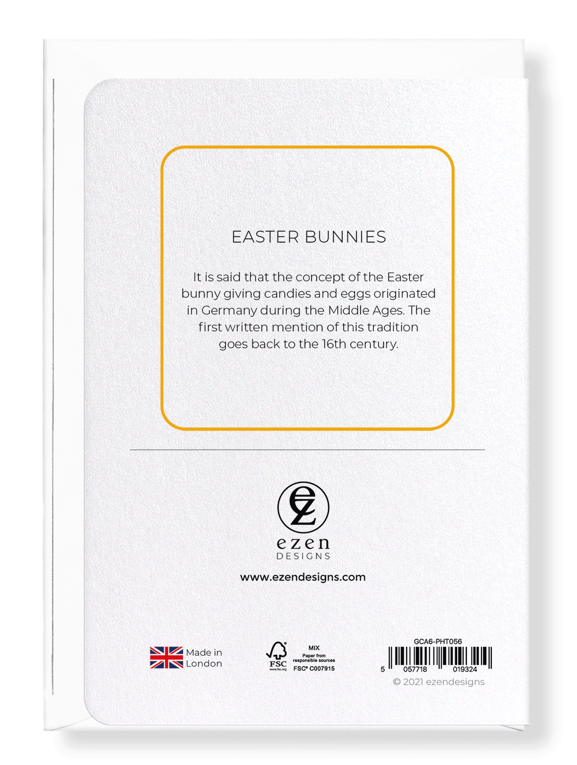 Ezen Designs - Easter bunnies - Greeting Card - Back