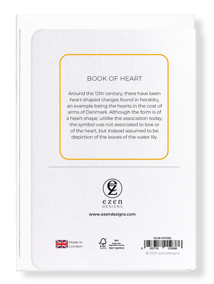Ezen Designs - Book of heart - Greeting Card - Back