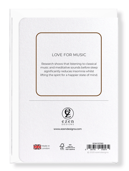 Ezen Designs - Love for music - Greeting Card - Back
