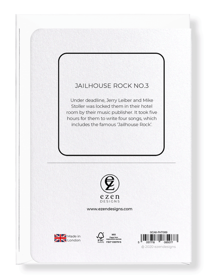 Ezen Designs - Jailhouse rock No.3 - Greeting Card - Back