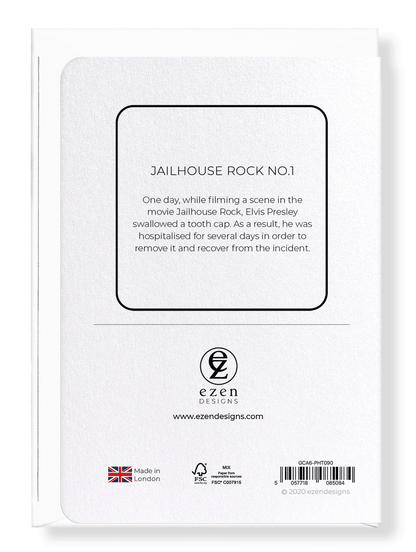 Ezen Designs - Jailhouse rock No.1 - Greeting Card - Back