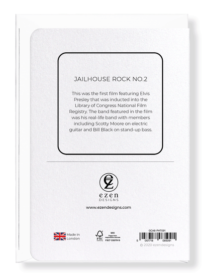 Ezen Designs - Jailhouse rock No.2 - Greeting Card - Back