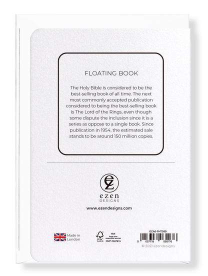 Ezen Designs - Floating book - Greeting Card - Back