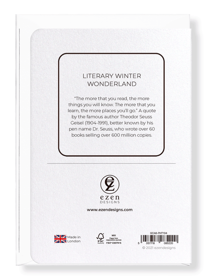 Ezen Designs - Literary winter wonderland - Greeting Card - Back