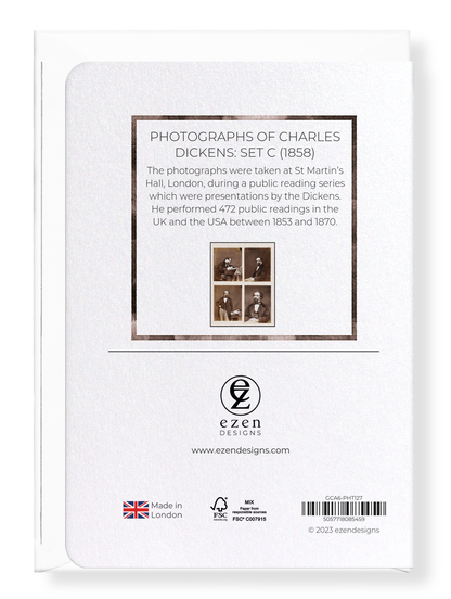 Ezen Designs - Photographs of Charles Dickens: Set C (1858) - Greeting Card - Back