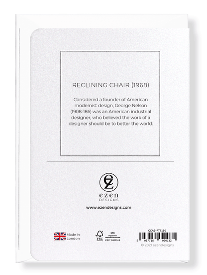 Ezen Designs - Reclining chair (1968) - Greeting Card - Back