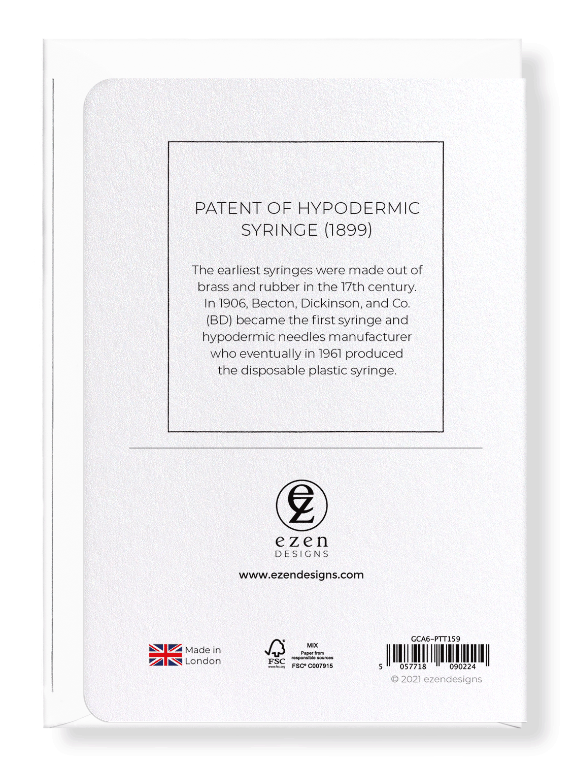 Ezen Designs - Patent of filtering apparatus (1936) - Greeting Card - Back