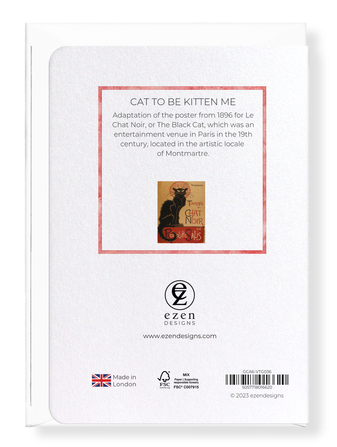 Ezen Designs - Cat to be Kitten Me - Greeting Card - Back