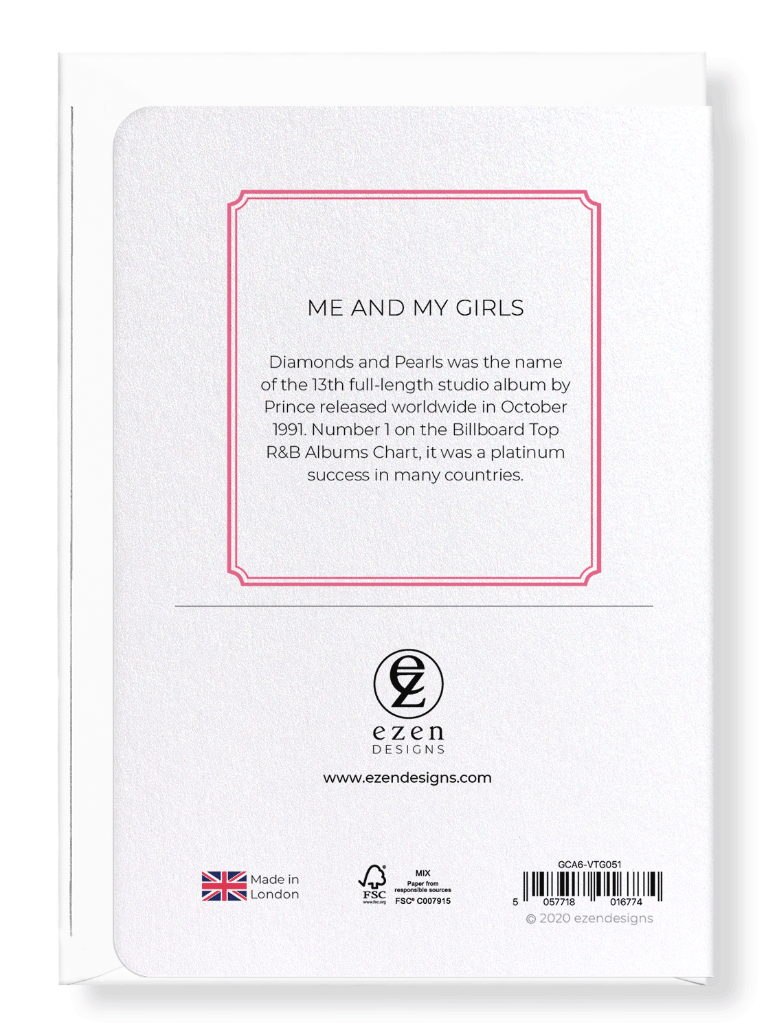 Ezen Designs - Me and my girls - Greeting Card - Back