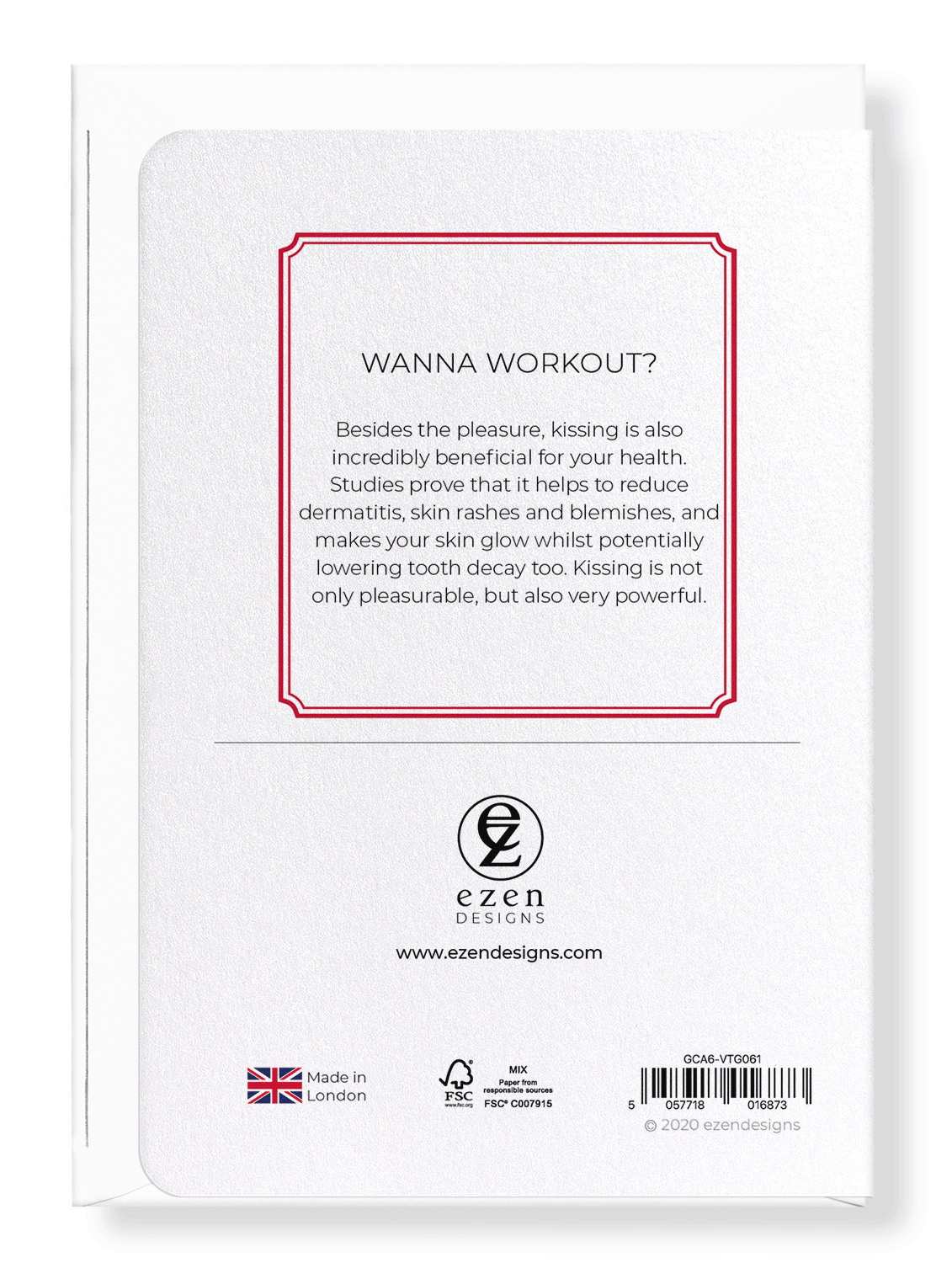 Ezen Designs - Wanna workout? - Greeting Card - Back