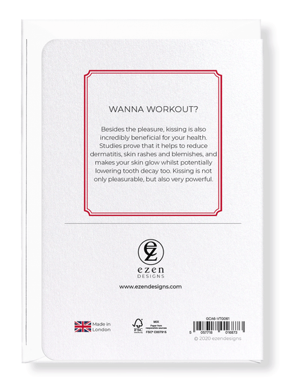 Ezen Designs - Wanna workout? - Greeting Card - Back