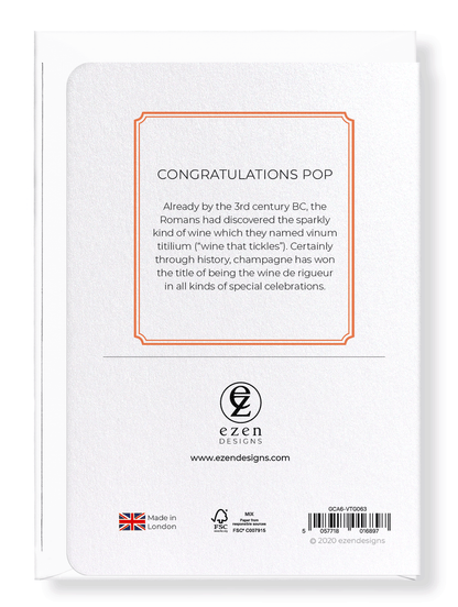 Ezen Designs - Congratulations pop - Greeting Card - Back