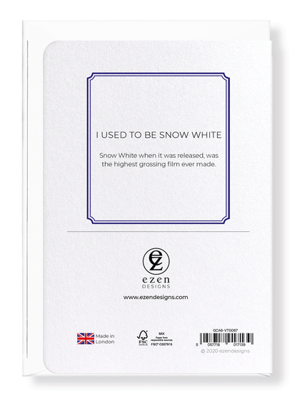 Ezen Designs - I used to be snow white - Greeting Card - Back