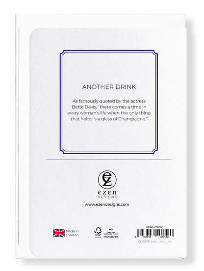 Ezen Designs - Another drink - Greeting Card - Back