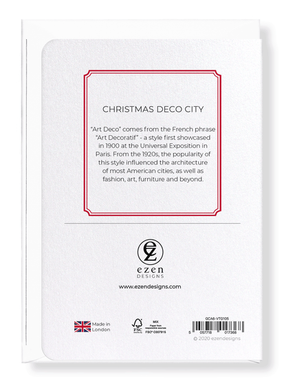 Ezen Designs - Christmas deco city - Greeting Card - Back
