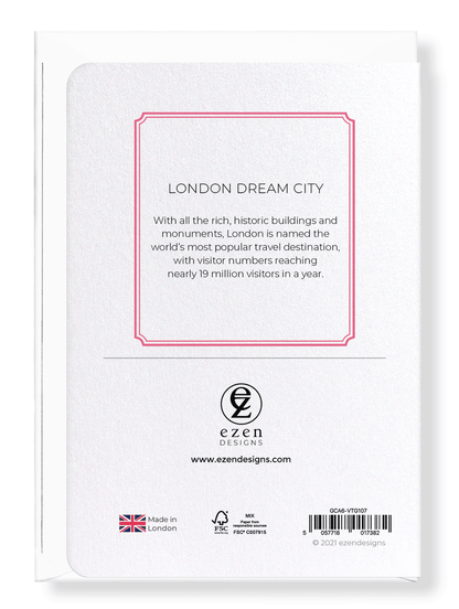 Ezen Designs - London dream city - Greeting Card - Back