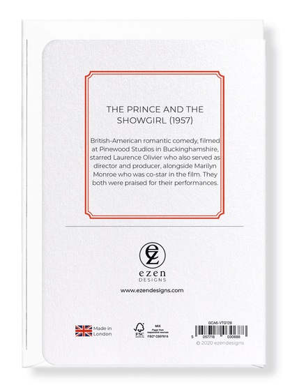 Ezen Designs - The prince and the showgirl (1957) - Greeting Card - Back