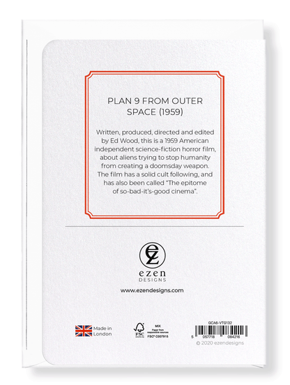 Ezen Designs - Plan 9 from outer space (1959) - Greeting Card - Back