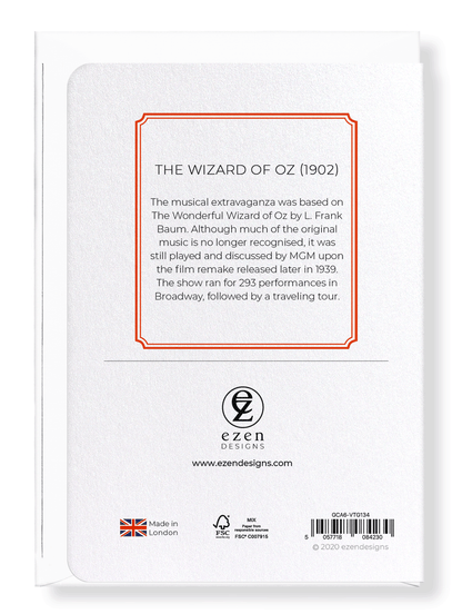 Ezen Designs - The wizard of oz (1902) - Greeting Card - Back