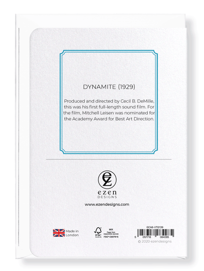 Ezen Designs - Dynamite (1929) - Greeting Card - Back
