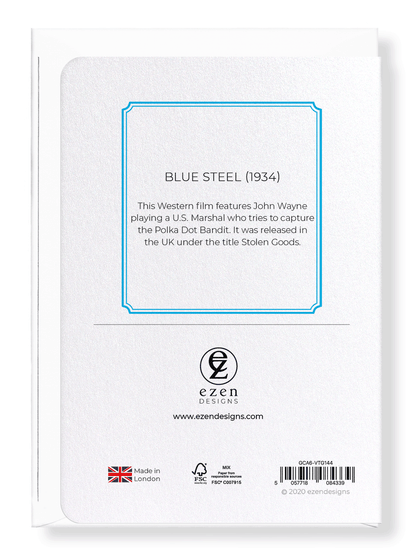 Ezen Designs - Blue steel (1934) - Greeting Card - Back