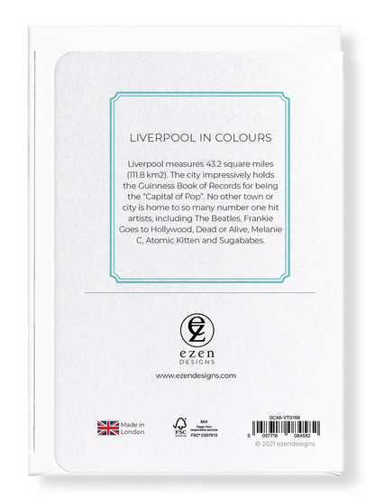 Ezen Designs - Liverpool in Colours - Greeting Card - Back