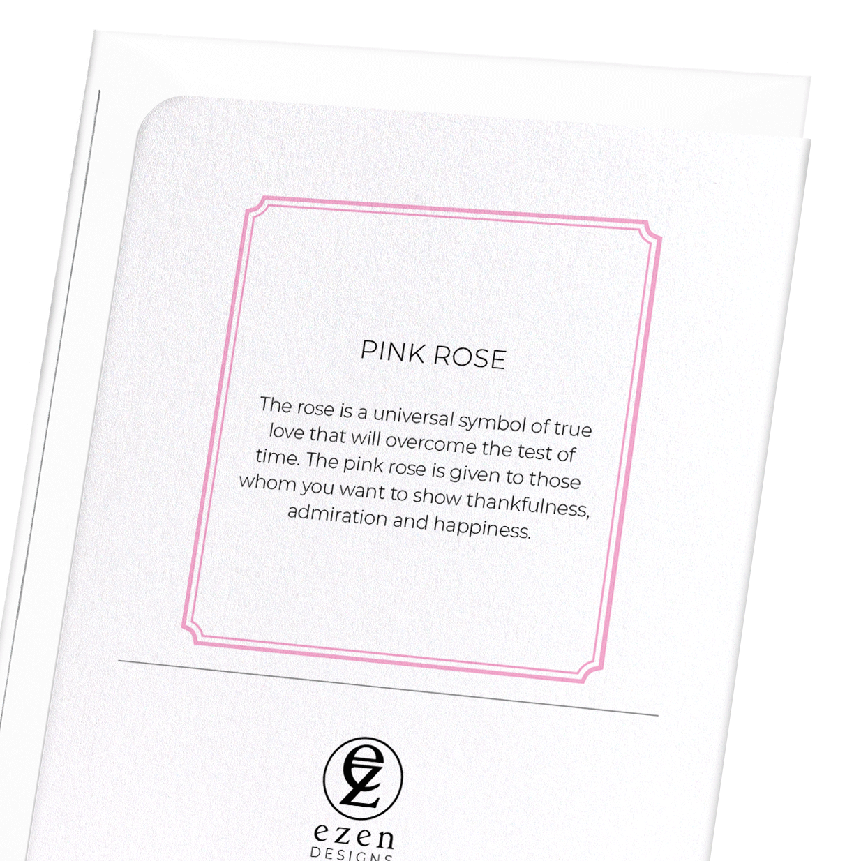 PINK ROSE: Botanical Greeting Card