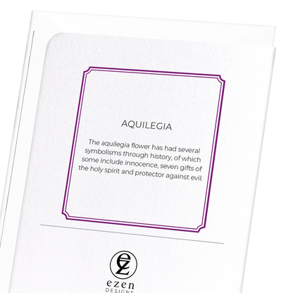 AQUILEGIA: Botanical Greeting Card