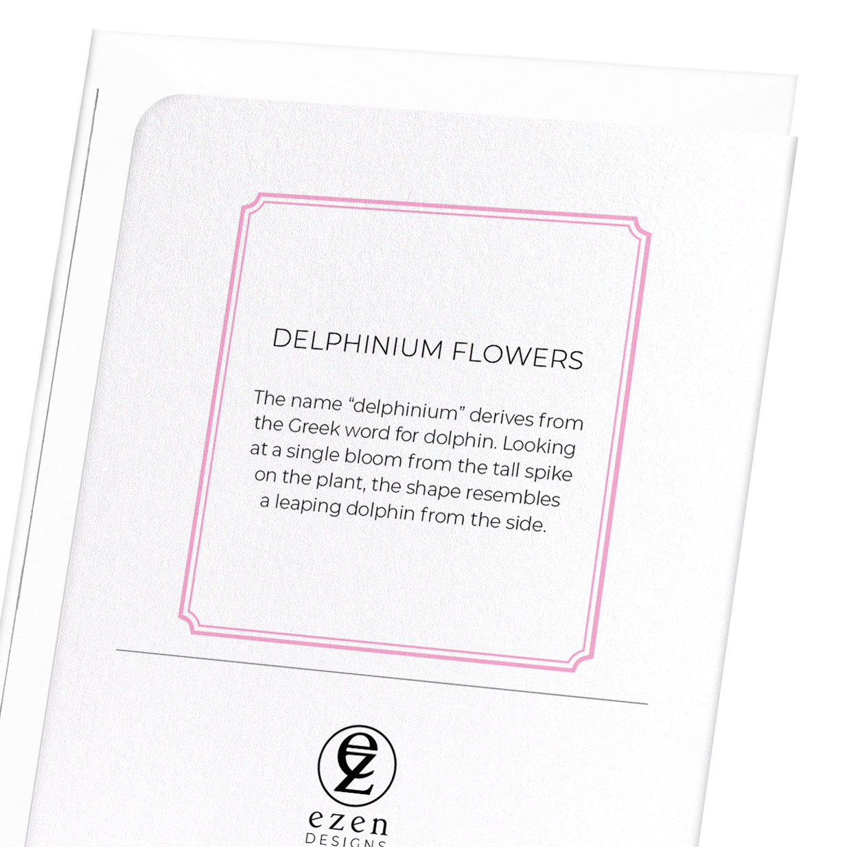 DELPHINIUM FLOWERS: Botanical Greeting Card