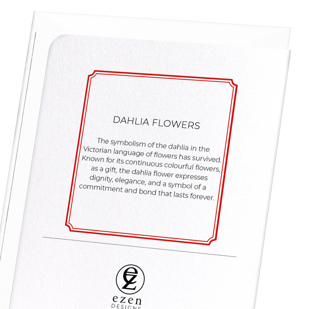 DAHLIA FLOWERS: Botanical Greeting Card