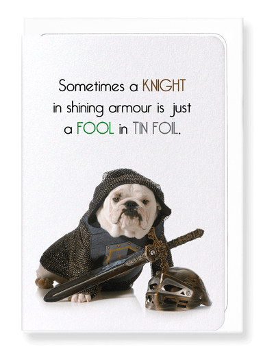 Ezen Designs - Fool in tin foil - Greeting Card - Front