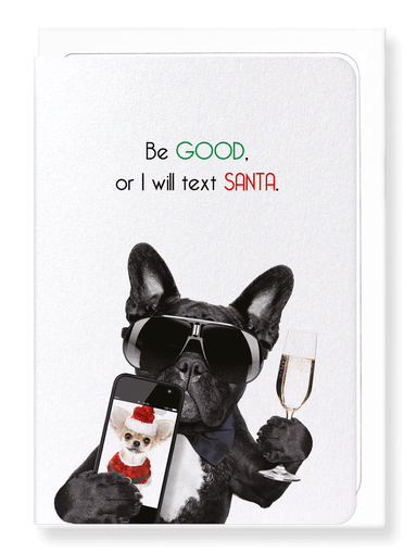 Ezen Designs - Text santa - Greeting Card - Front