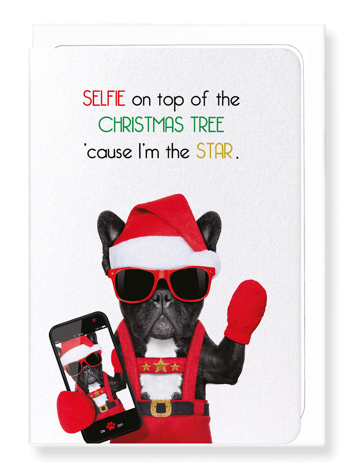 Ezen Designs - Selfie on christmas tree - Greeting Card - Front