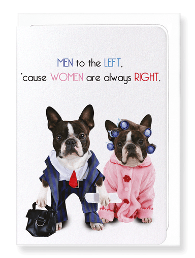 Ezen Designs - Men to the left - Greeting Card - Front