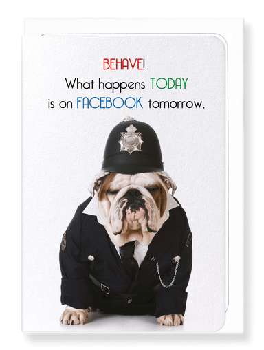 Ezen Designs - Facebook police - Greeting Card - Front