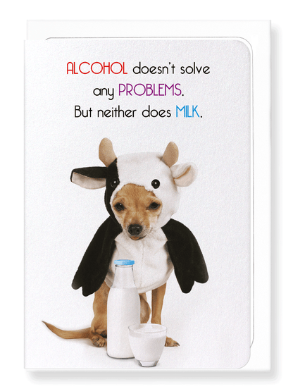 Ezen Designs - Alcohol and milk  - Greeting Card - Front
