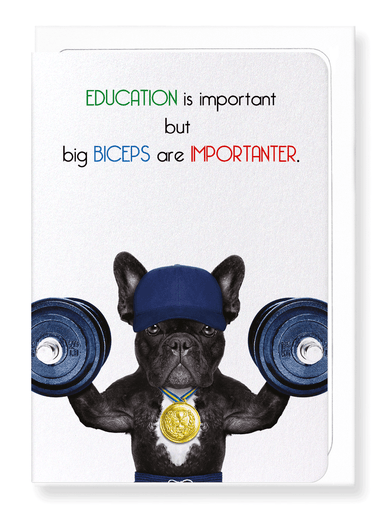 Ezen Designs - Biceps and brains  - Greeting Card - Front